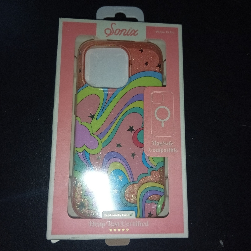 Sonix MagSafe Rainbow Cloud Glitter Case for iPhone 15 Pro (NIB)